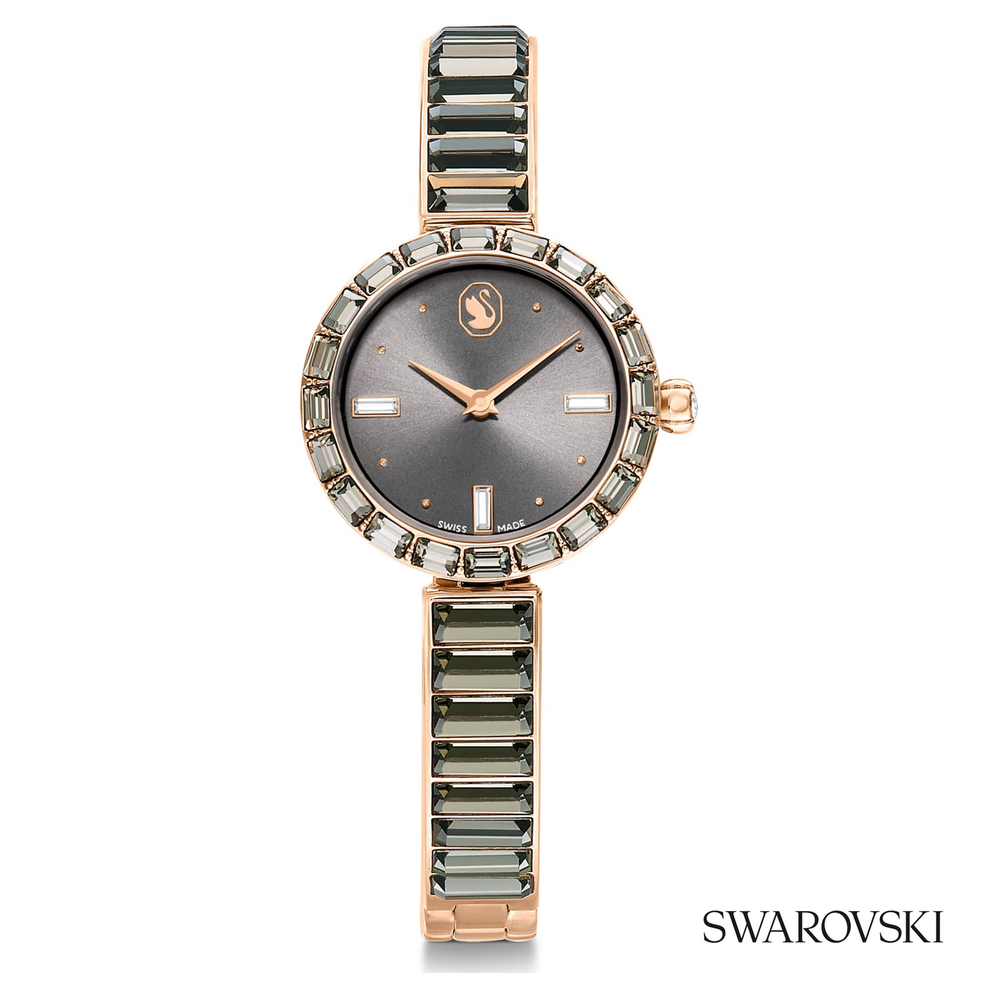 Matrix bangle watch, Swiss Made, Crystal bracelet