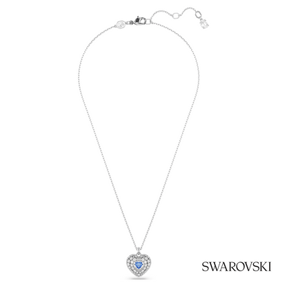 Swarovski Idyllia pendant, Heart, Blue, Rhodium plated – item 5680403 image 2