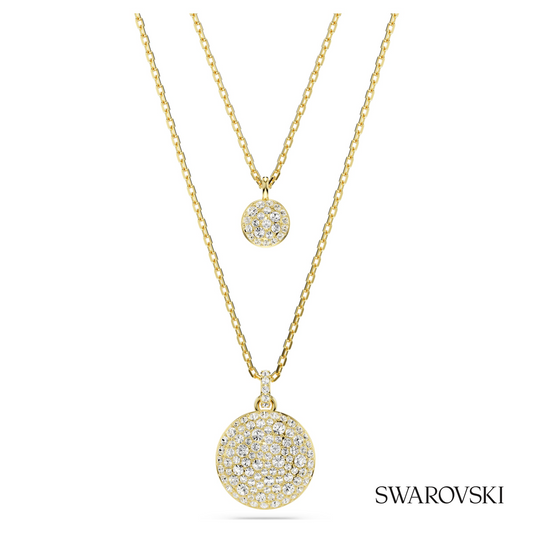 Sublima layered pendant, White, 18K gold finish – item 5683442