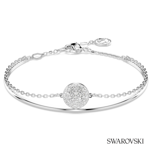 Sublima bangle, White, Rhodium plated – item 5683447