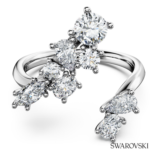 Galaxy bypass ring, Lab-grown diamonds 1.25 ct tw, Mixed shapes, 14K white gold – item 5684708