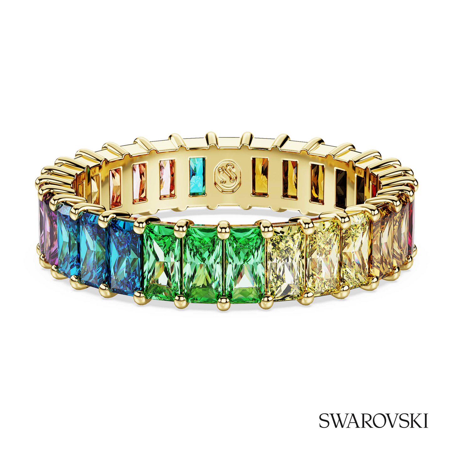 Swarovski Matrix ring, Baguette cut, Multicolored, 18K – item 5685653