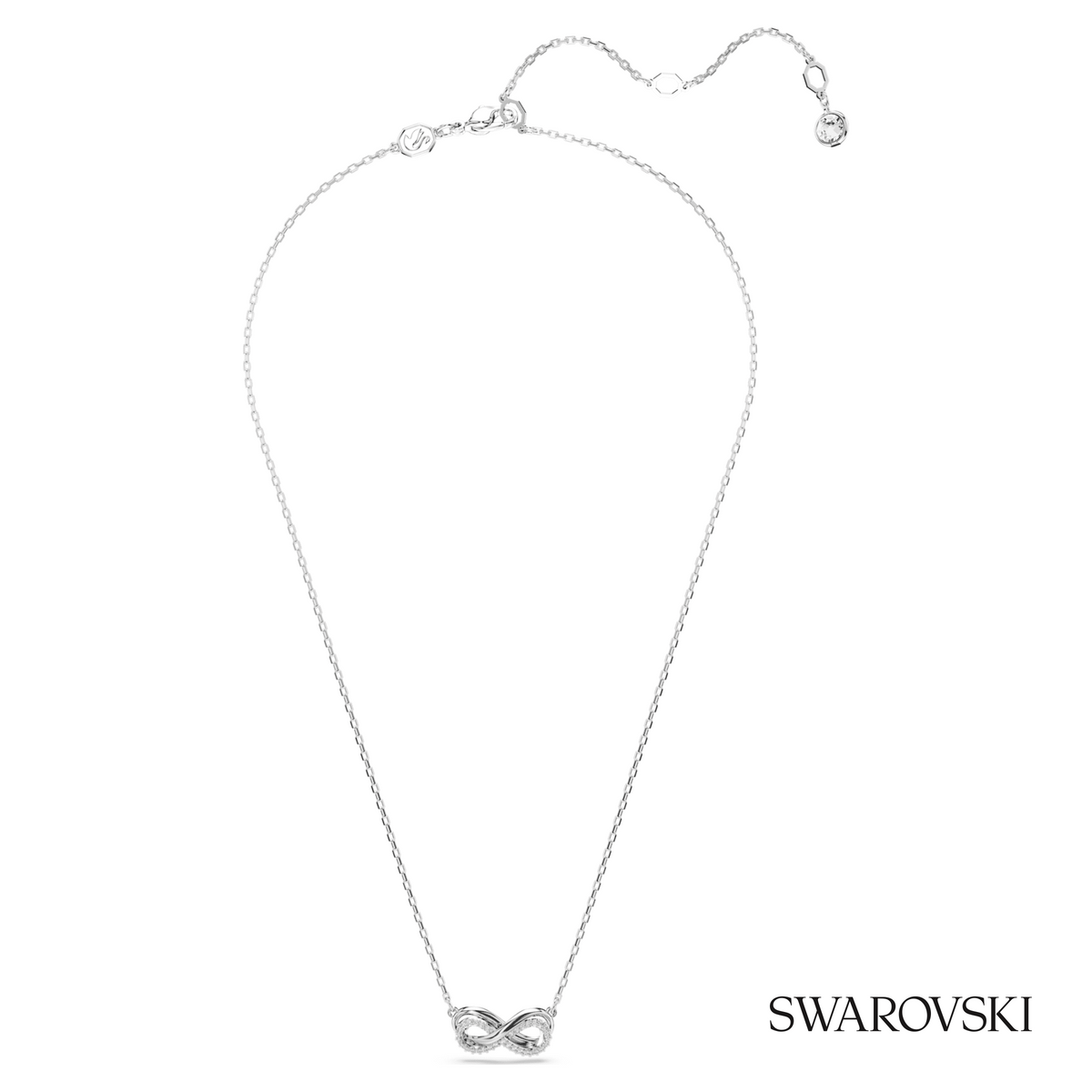 Hyperbola pendant, Pave, Infinity, White, Rhodium plated – item 5687265 – view 2