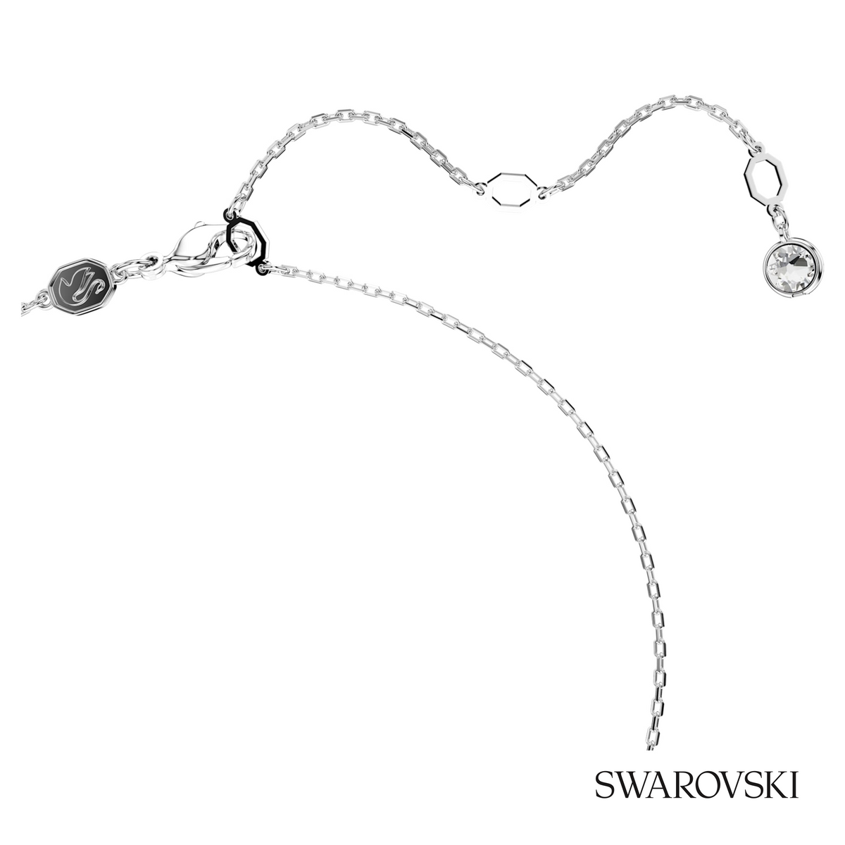 Hyperbola pendant, Pave, Infinity, White, Rhodium plated – item 5687265 – view 3