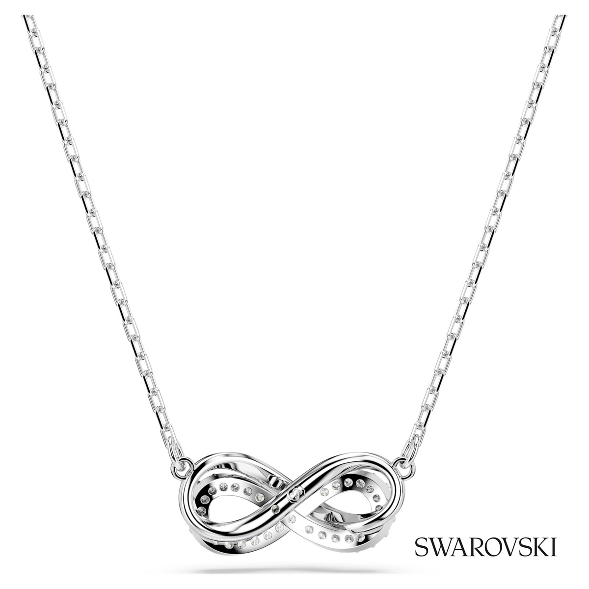 Hyperbola pendant, Pave, Infinity, White, Rhodium plated – item 5687265 – view 4