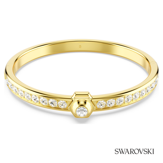 Numina bangle, Round cut, White, 18K gold finish – item 5688494