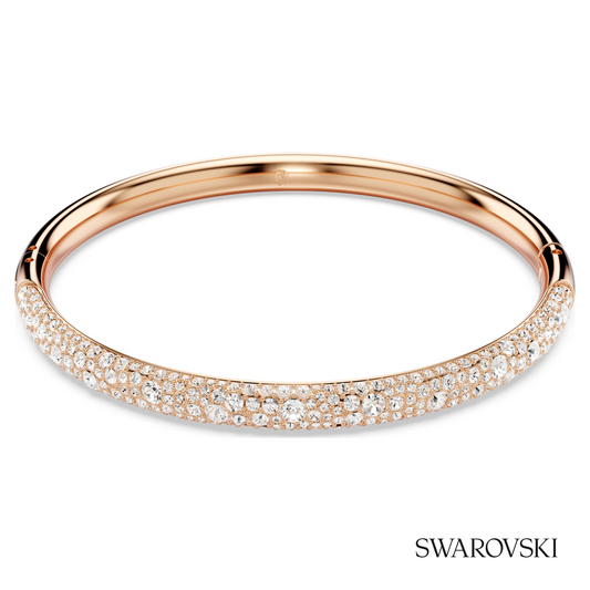 Sublima bangle, Snow pave, White, 18K rose gold finish – item 5688610