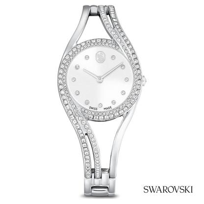 Hyperbola bangle watch, Swiss Made, Metal bracelet