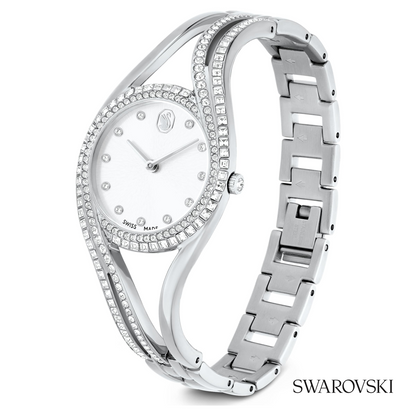 Hyperbola bangle watch, Swiss Made, Metal bracelet