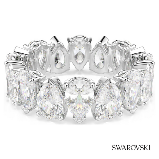Matrix Vittore ring, Pear cut, White, Silver-tone finish – item 5689468