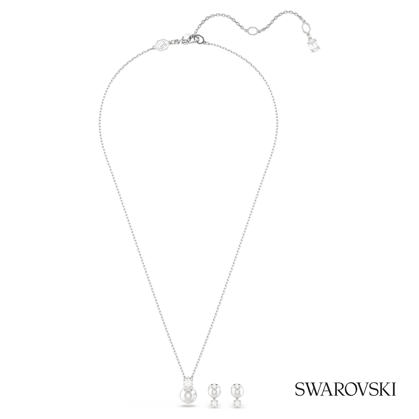 Swarovski Matrix set, Crystal pearl, Round cut, White – item 5689624 image 2