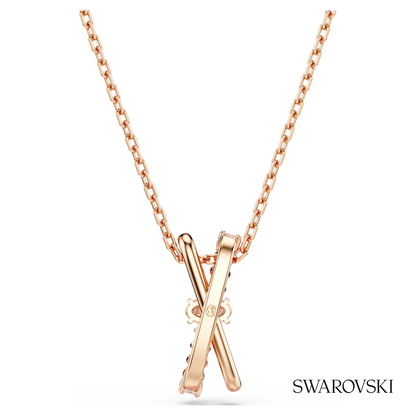 Hyperbola pendant, Mixed cuts, Twist, White, 18K rose gold finish – item 5689788 – view 4