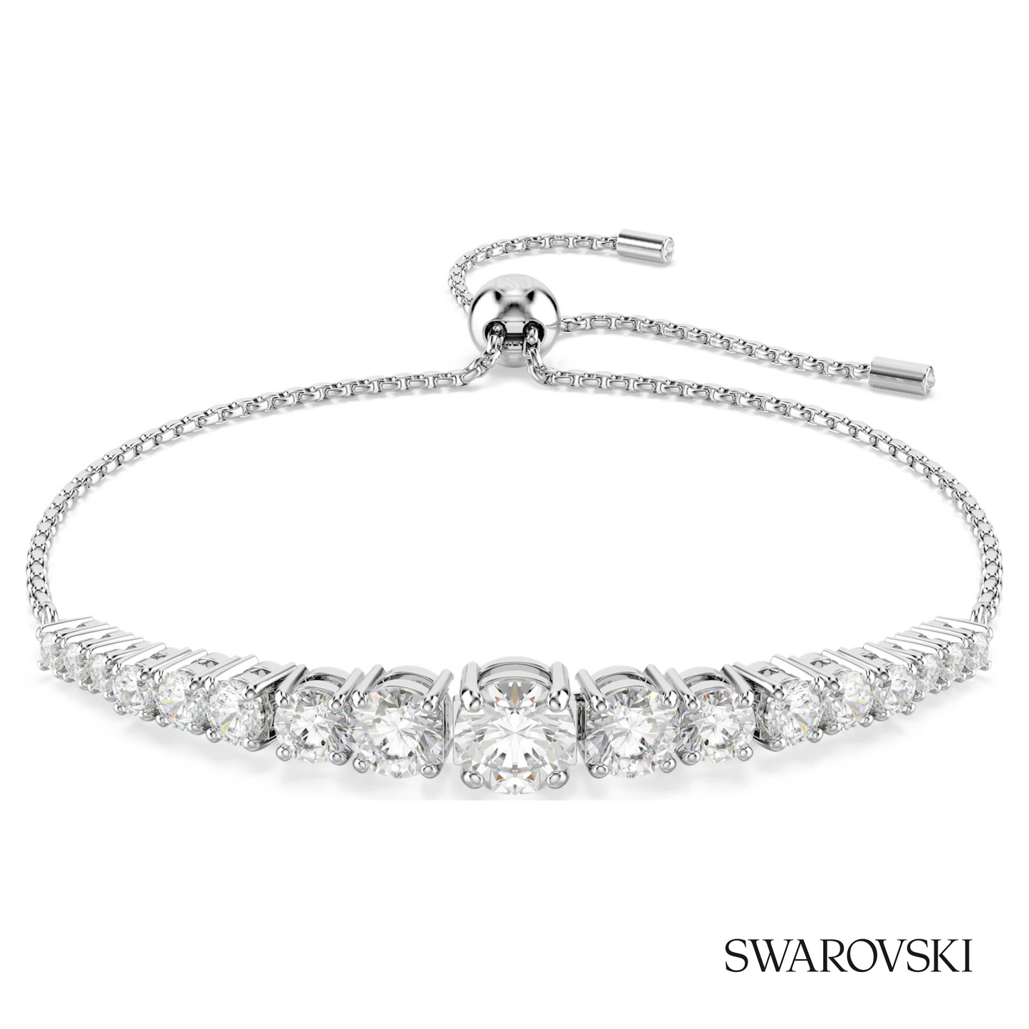 Swarovski Matrix bracelet, Gradient of round cuts, White – item 5690677