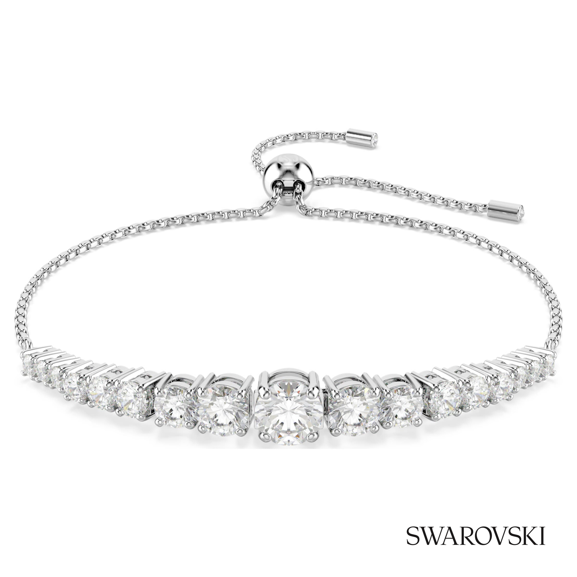 Swarovski Matrix bracelet, Gradient of round cuts, White – item 5690677