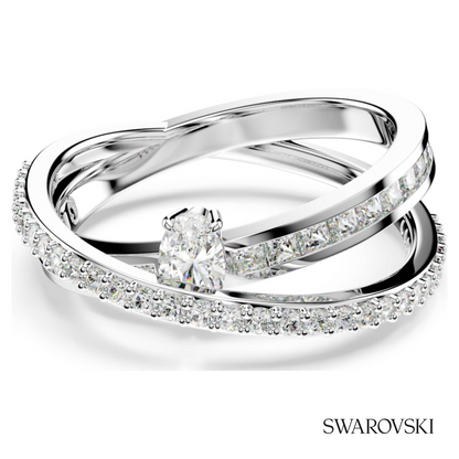 Swarovski Hyperbola ring, Mixed cuts, White, Rhodium plated – item 5691228 image 5