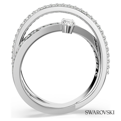 Swarovski Hyperbola ring, Mixed cuts, White, Rhodium plated – item 5691228 image 4