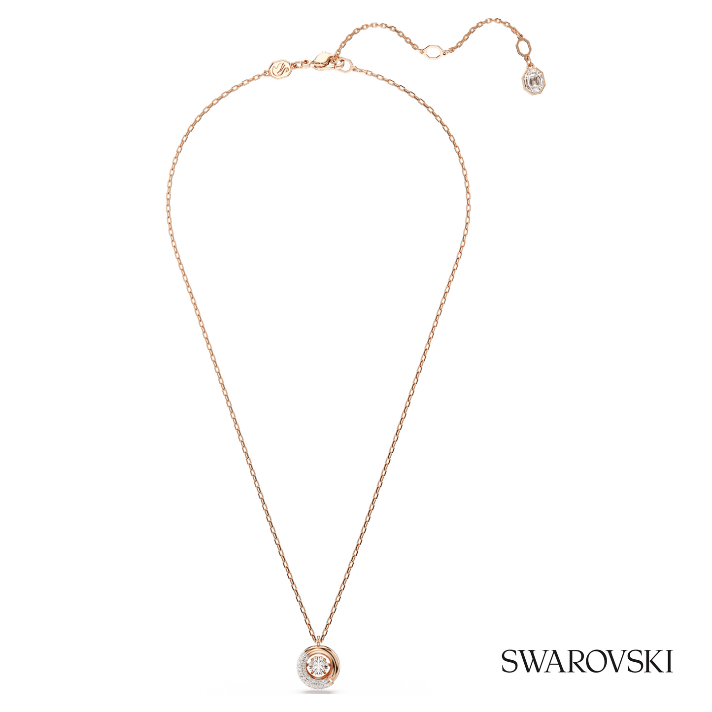 Swarovski Dextera pendant, Round cut, White, 18K rose gold – item 5692257 image 2