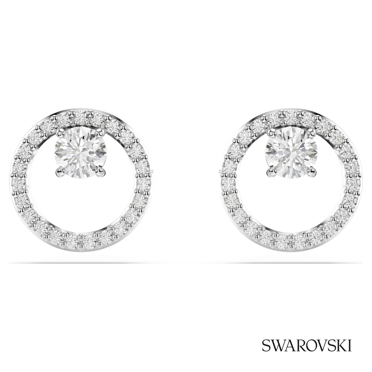 Swarovski Constella stud earrings, Round cut, White – item 5692262