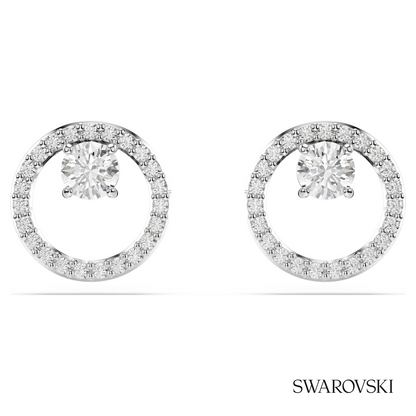 Swarovski Constella stud earrings, Round cut, White – item 5692262