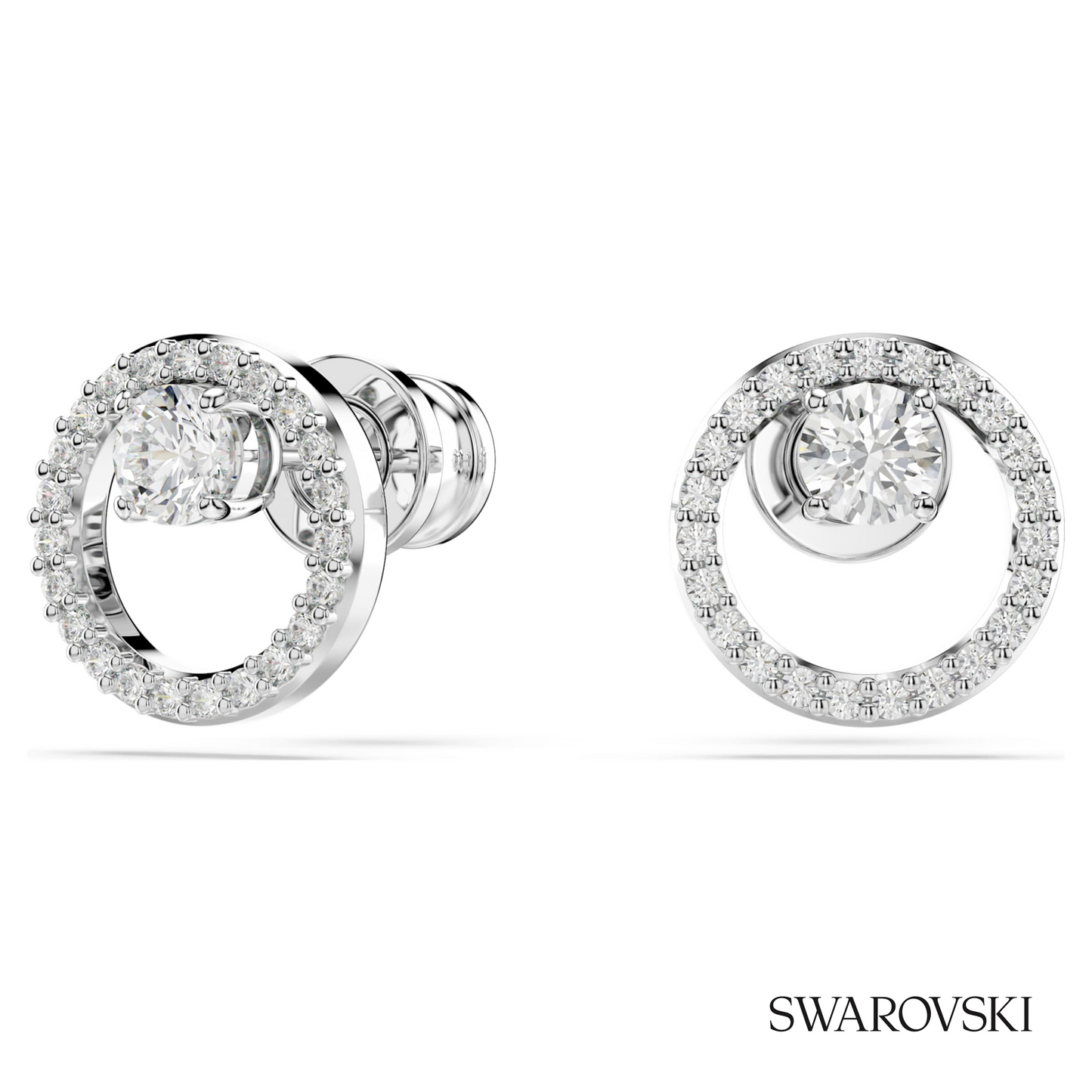 Swarovski Constella stud earrings, Round cut, White – item 5692262 image 2