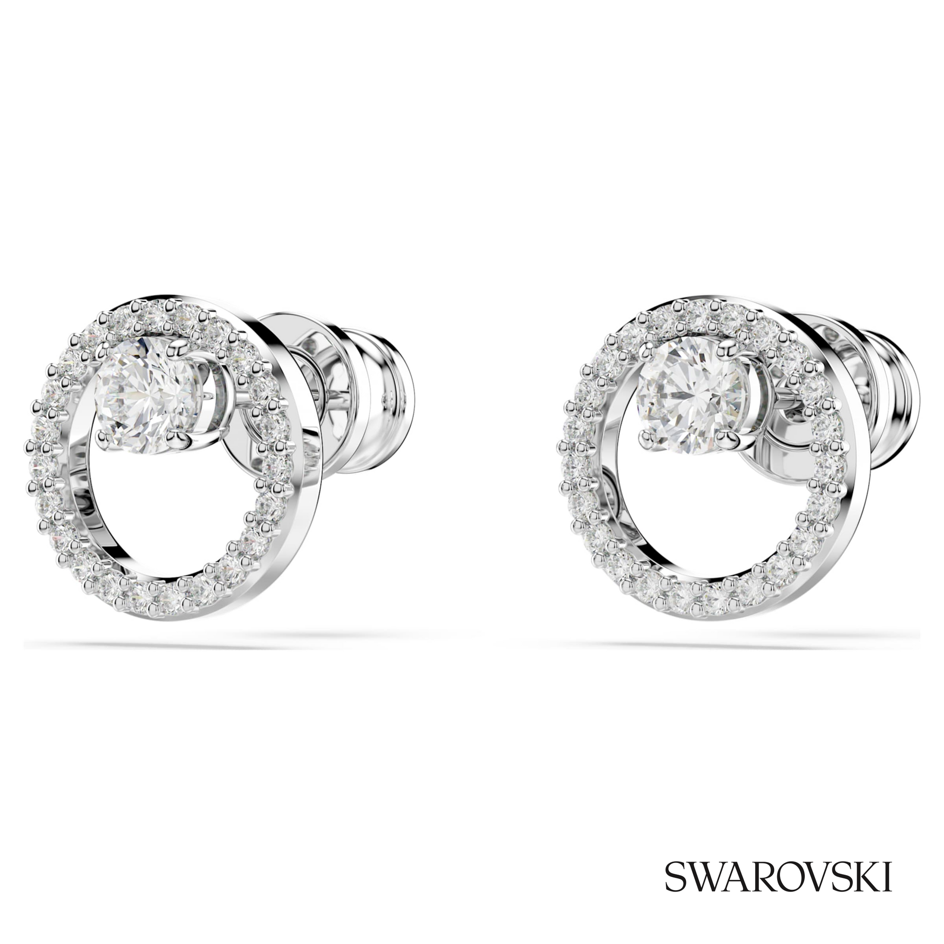 Swarovski Constella stud earrings, Round cut, White – item 5692262 image 3