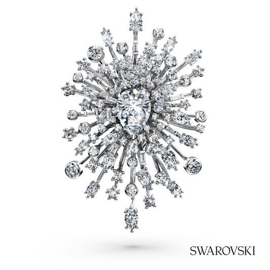 Galaxy brooch, Lab-grown diamonds 15.71 ct tw, Mixed shapes, 18K white gold – item 5692695
