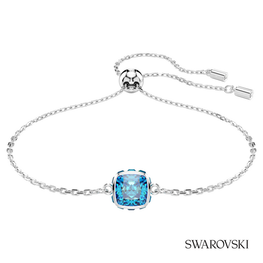 Swarovski Birthstone bracelet, Square cut, December, Blue – item 5692880