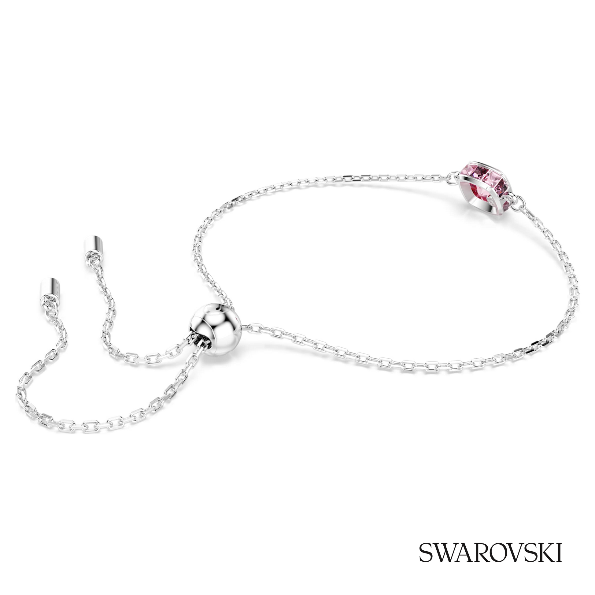 Swarovski Birthstone bracelet, Square cut, October, Pink – item 5692883 image 4