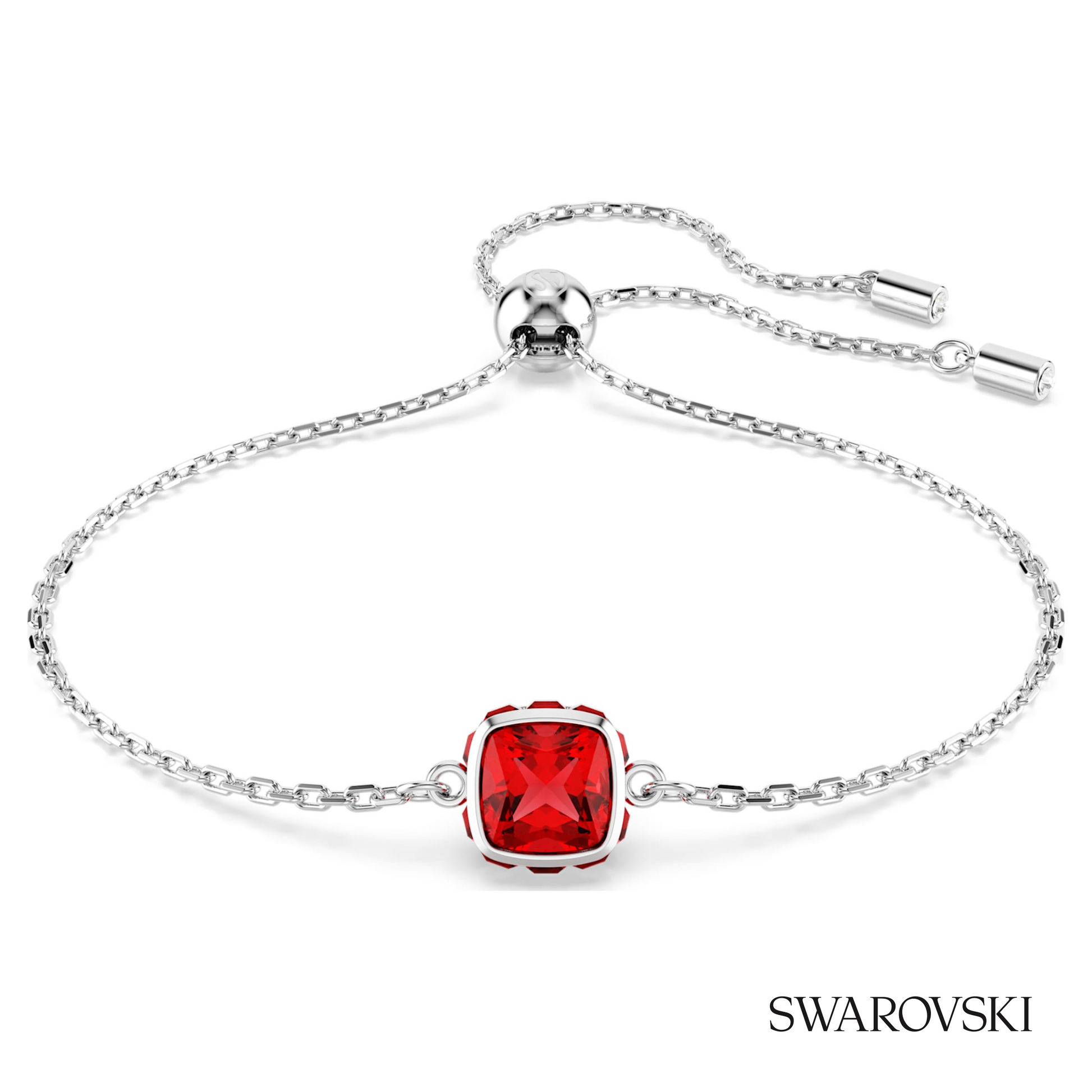 Swarovski Birthstone bracelet, Square cut, July, Red – item 5692885