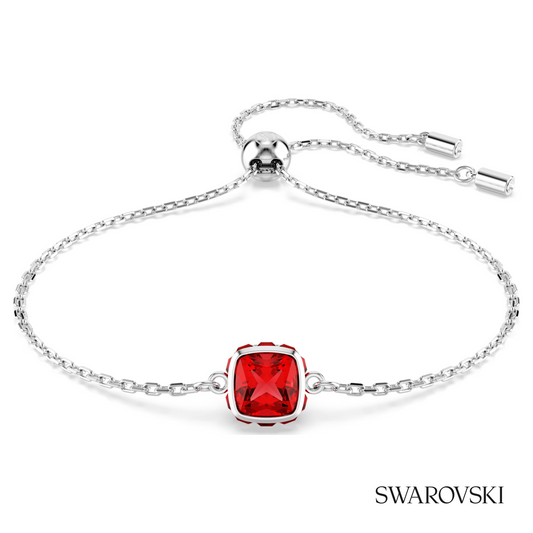 Swarovski Birthstone bracelet, Square cut, July, Red – item 5692885