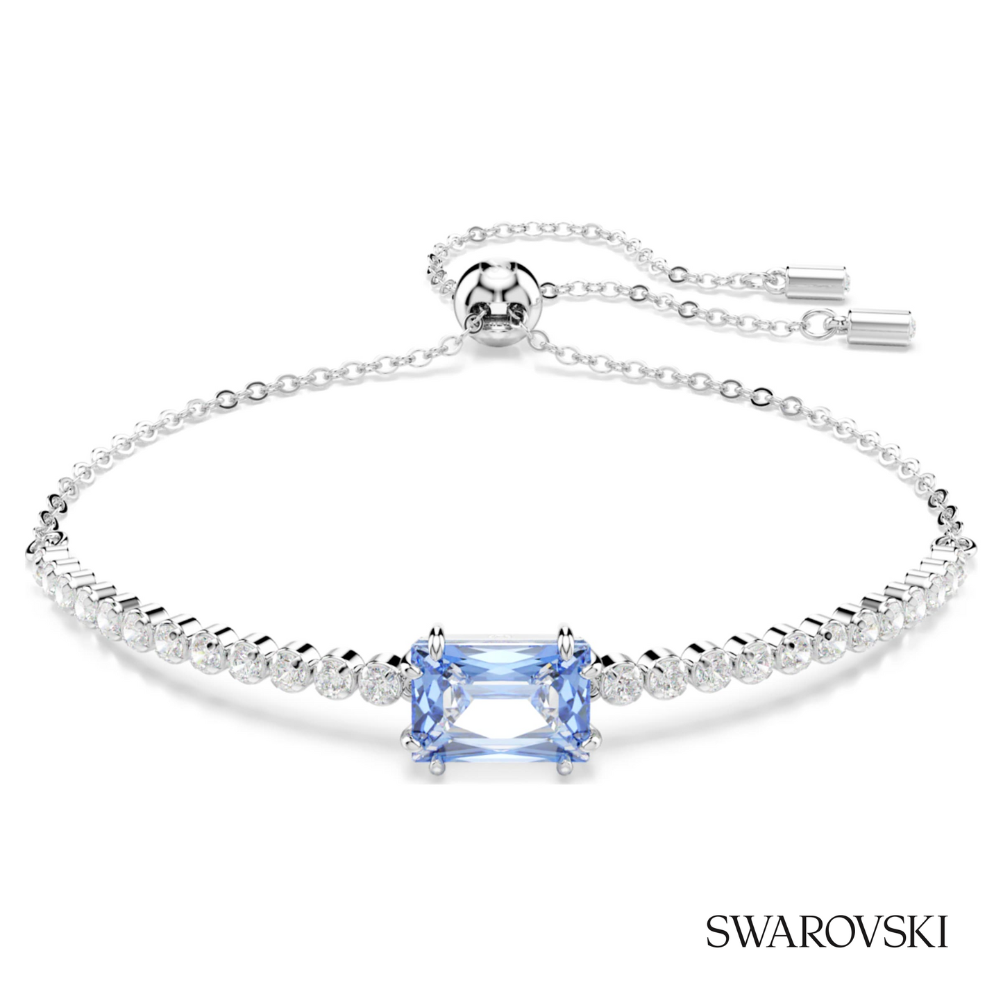 Swarovski Matrix bracelet, Mixed cuts, Blue, Rhodium plated – item 5693412 image 5