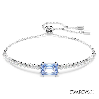 Swarovski Matrix bracelet, Mixed cuts, Blue, Rhodium plated – item 5693412 image 5
