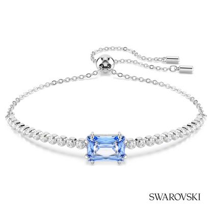 Swarovski Matrix bracelet, Mixed cuts, Blue, Rhodium plated – item 5693412