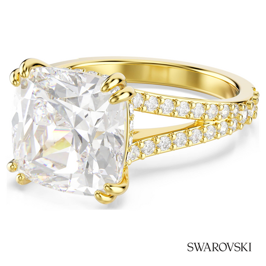 Swarovski Stilla cocktail ring, Square cut, Pave, White – item 5693501