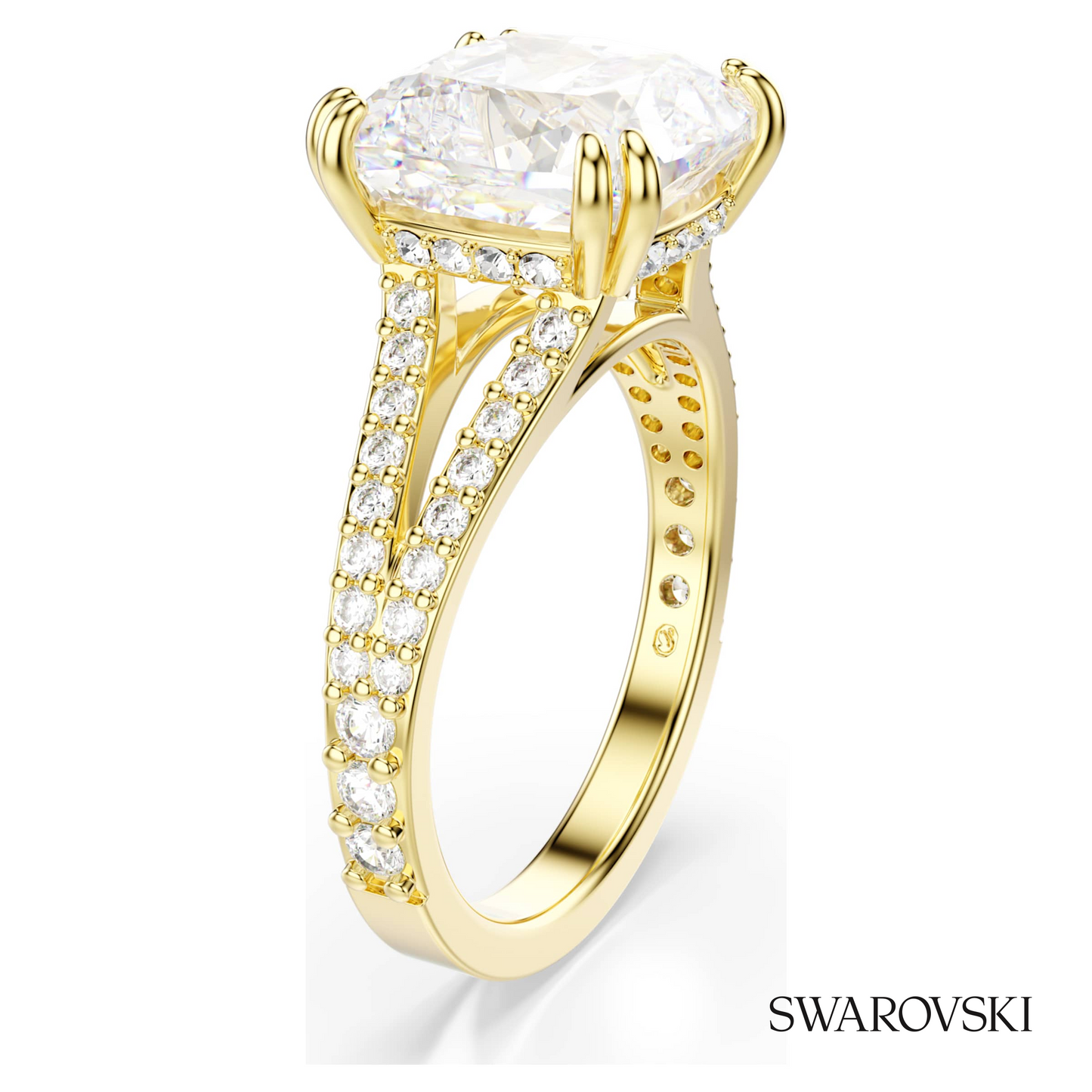 Swarovski Stilla cocktail ring, Square cut, Pave, White – item 5693501 image 2