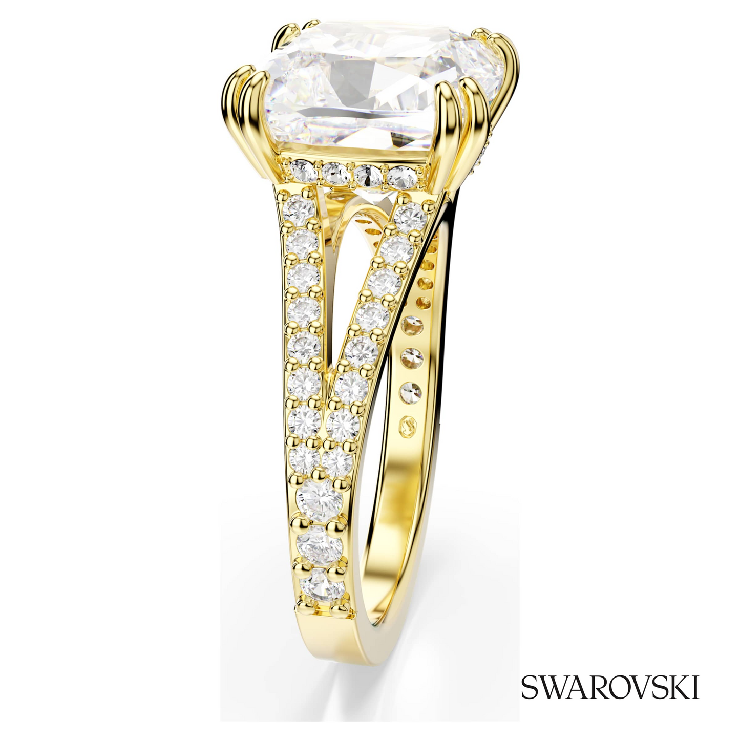 Swarovski Stilla cocktail ring, Square cut, Pave, White – item 5693501 image 3