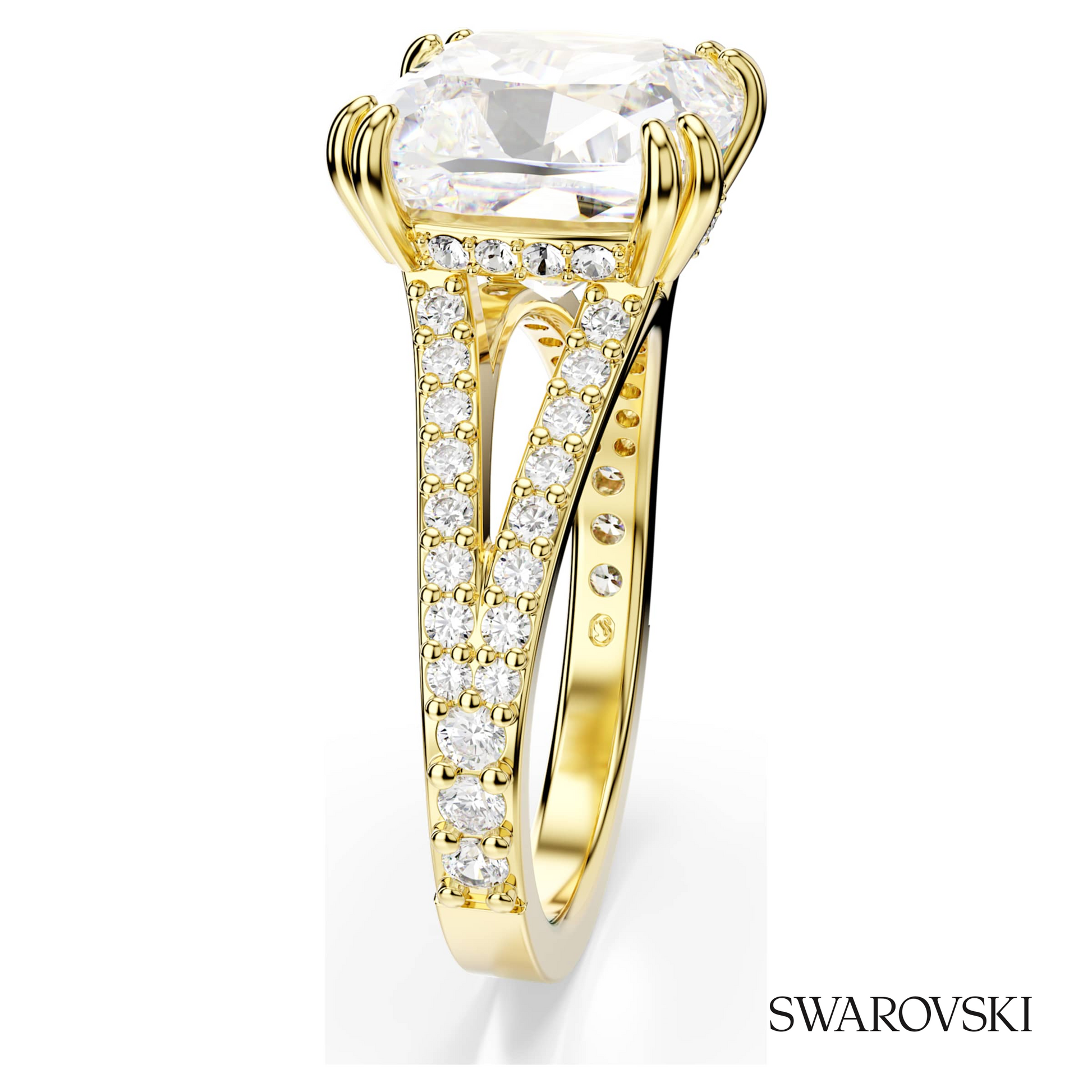 Swarovski Stilla cocktail ring, Square cut, Pave, White – item 5693501 image 3