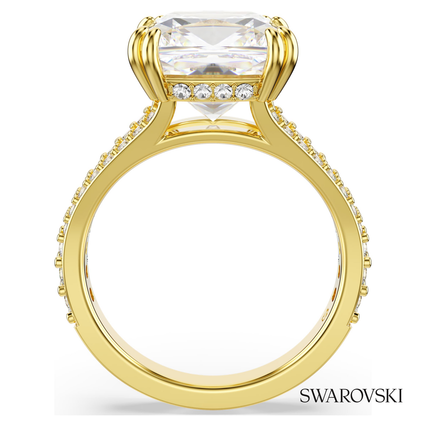 Swarovski Stilla cocktail ring, Square cut, Pave, White – item 5693501 image 4