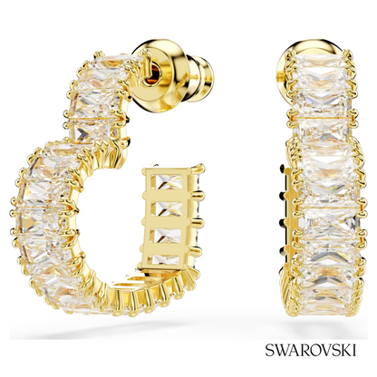 Swarovski Matrix hoop earrings, Baguette cut, Motif – item 5693512 image 5