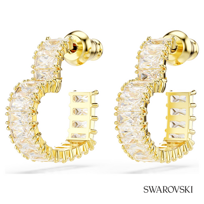 Swarovski Matrix hoop earrings, Baguette cut, Motif – item 5693512 image 3