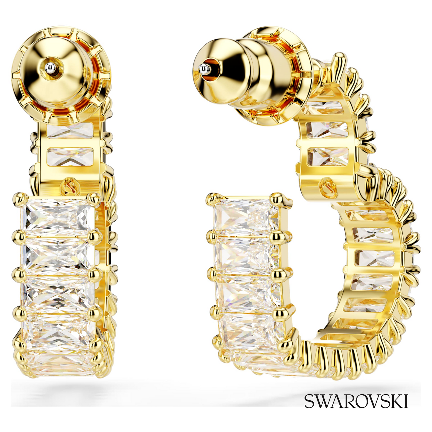 Swarovski Matrix hoop earrings, Baguette cut, Motif – item 5693512 image 4
