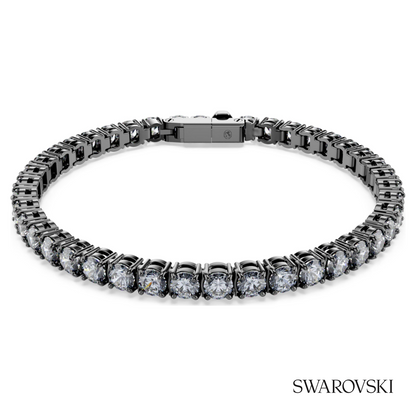 Swarovski Matrix Tennis bracelet, Round cut, Gray – item 5693927 image 5