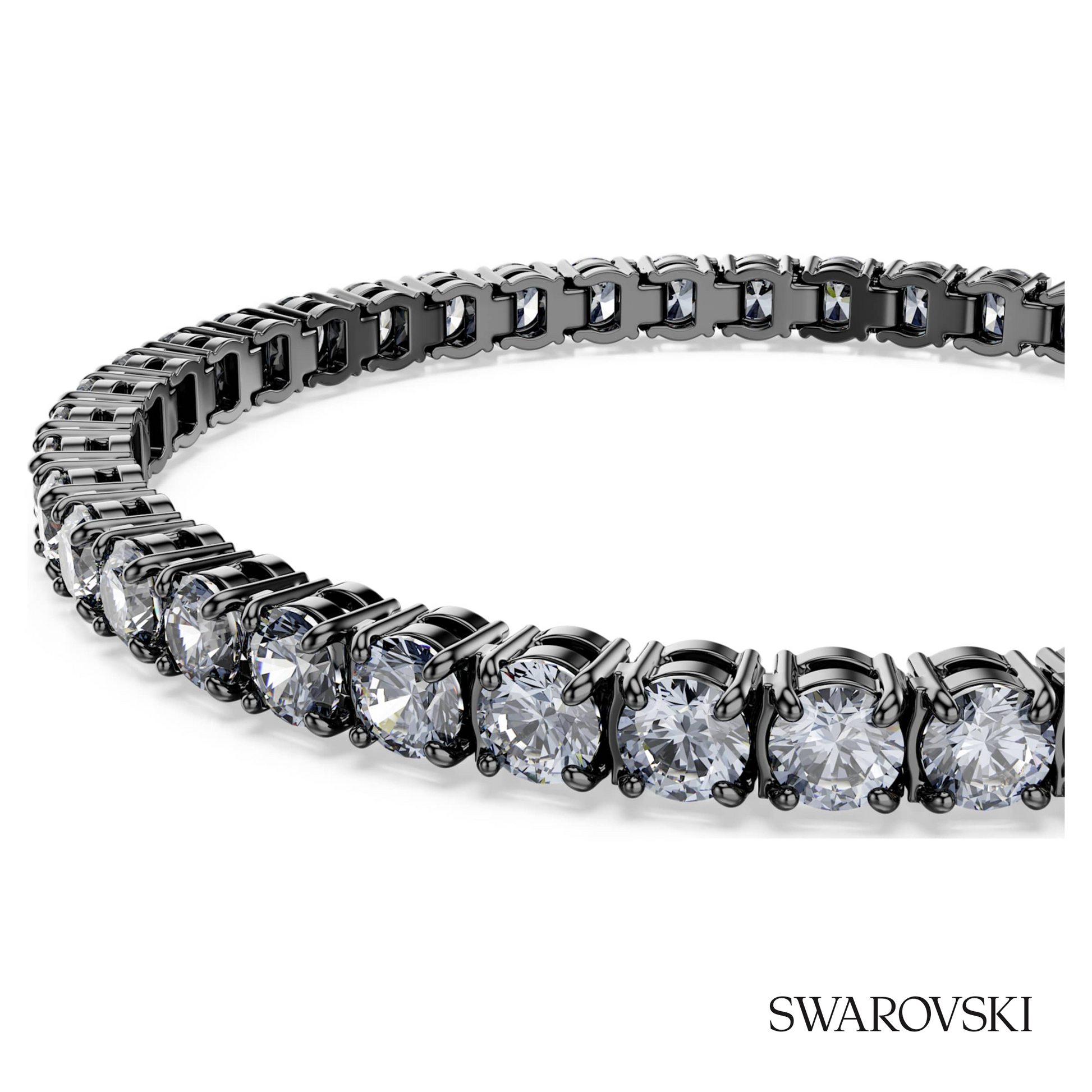 Swarovski Matrix Tennis bracelet, Round cut, Gray – item 5693927 image 2