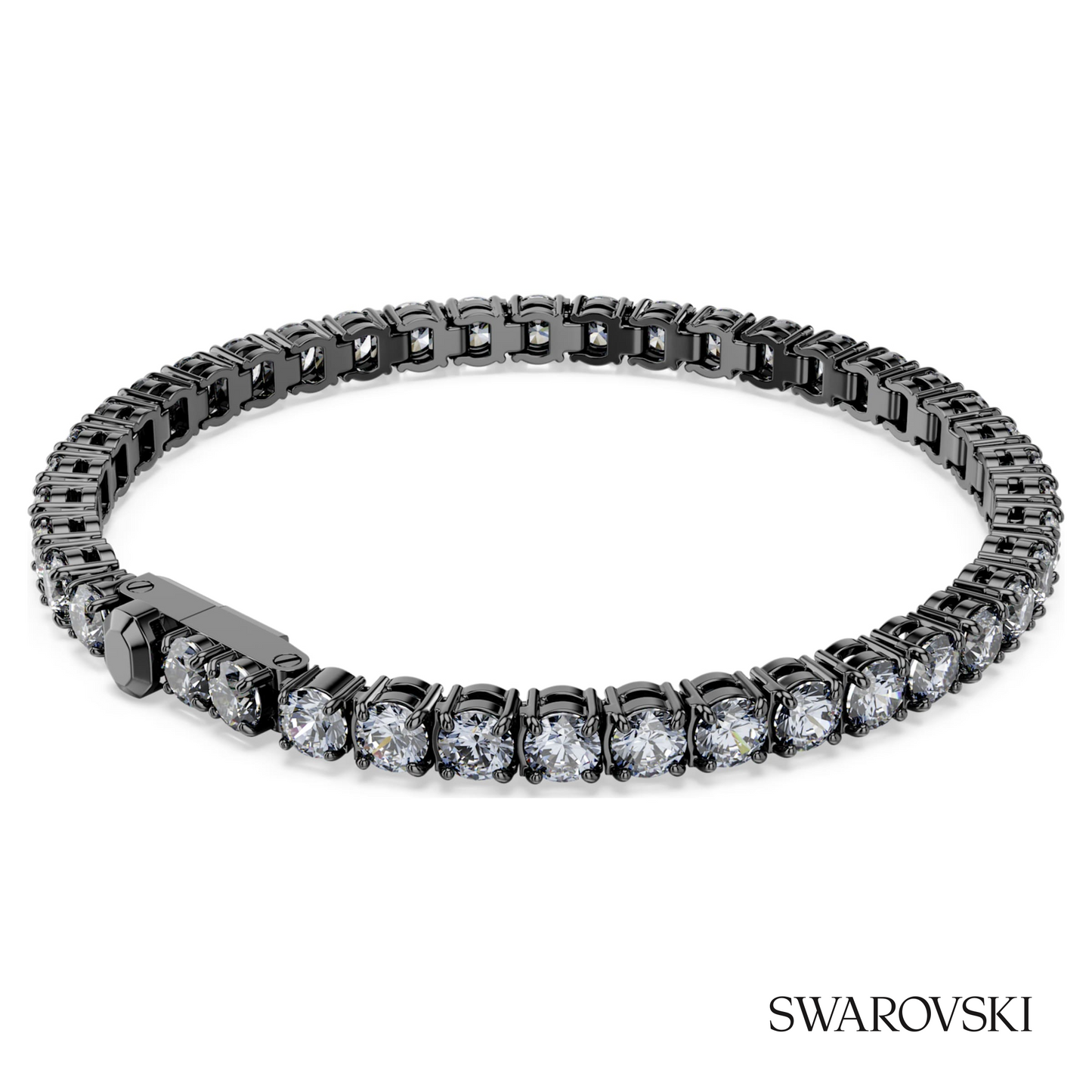 Swarovski Matrix Tennis bracelet, Round cut, Gray – item 5693927 image 4