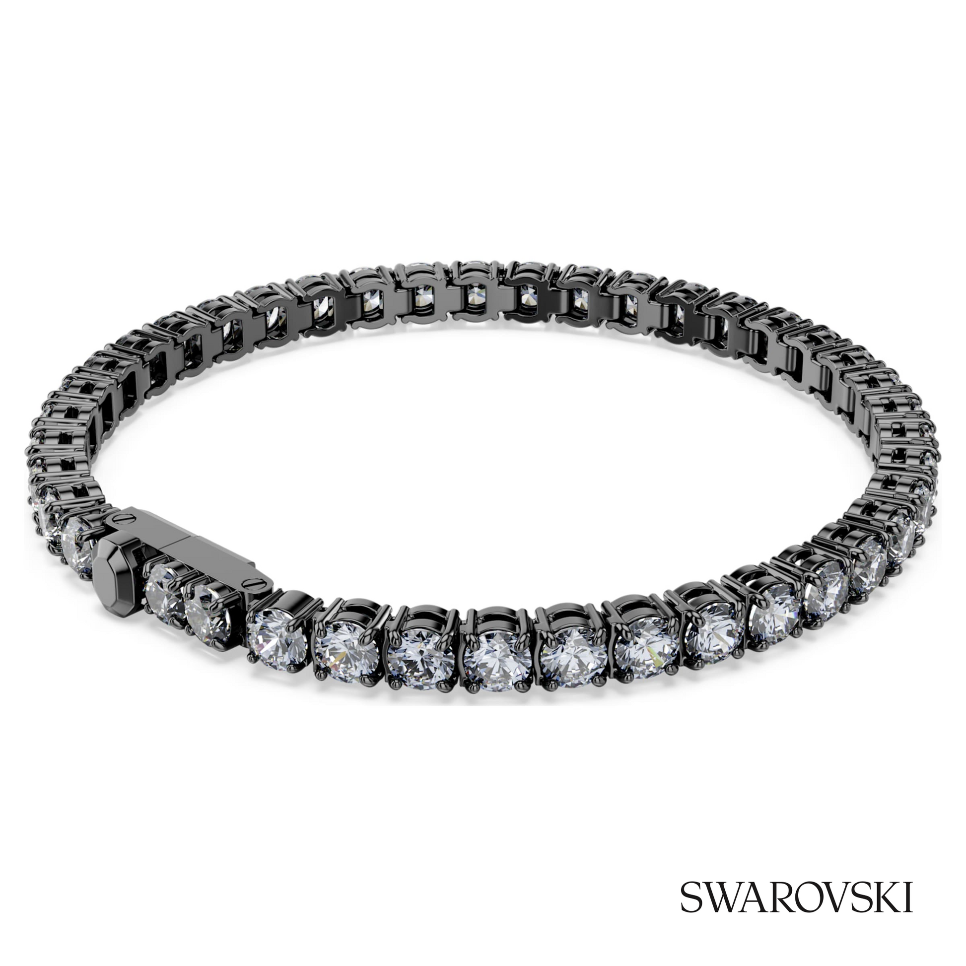 Swarovski Matrix Tennis bracelet, Round cut, Gray – item 5693927 image 4