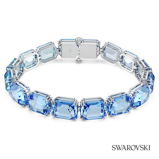 Millenia bracelet, Octagon cut, Color gradient, Blue, Rhodium plated – item 5694135