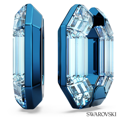 Swarovski Lucent hoop earrings, Octagon shape, Small, Blue – item 5696038 image 4