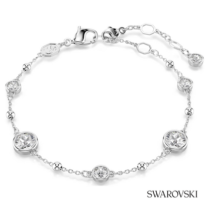 Swarovski Imber bracelet, Round cut, White, Rhodium plated – item 5696079