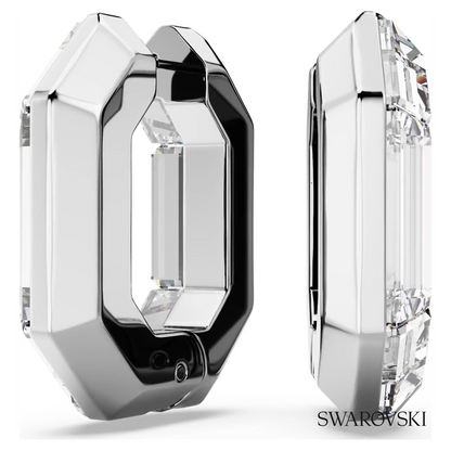 Swarovski Lucent hoop earrings, Octagon shape, Small, White – item 5696289 image 5