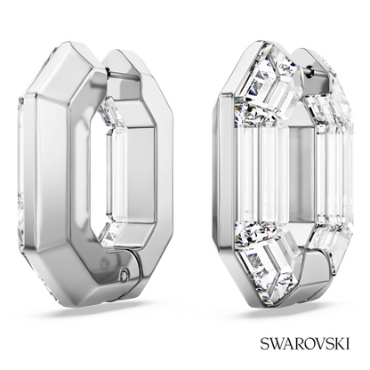Swarovski Lucent hoop earrings, Octagon shape, Small, White – item 5696289 image 3